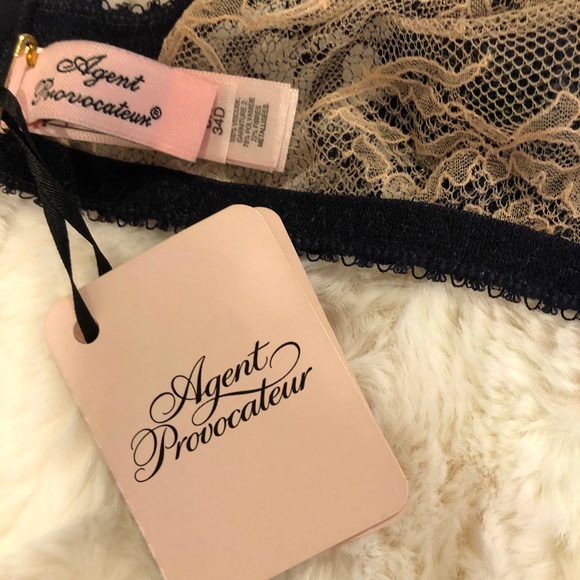 AP Mimosa Peach and Navy bra and brief 34D and AP2 - Picture 7 of 9